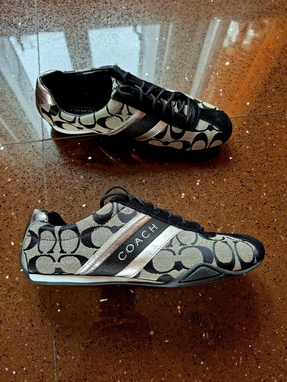 COACH Women's Black Signature Logo Sneakers